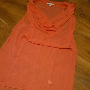 Moa Moa Coral Orange Sheer Swim Coverup